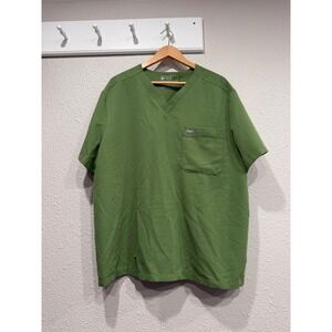 FIGS Leon‎ Scrub Top Three Pocket Mens XXL Fern Green Healthcare Nurse Doctor